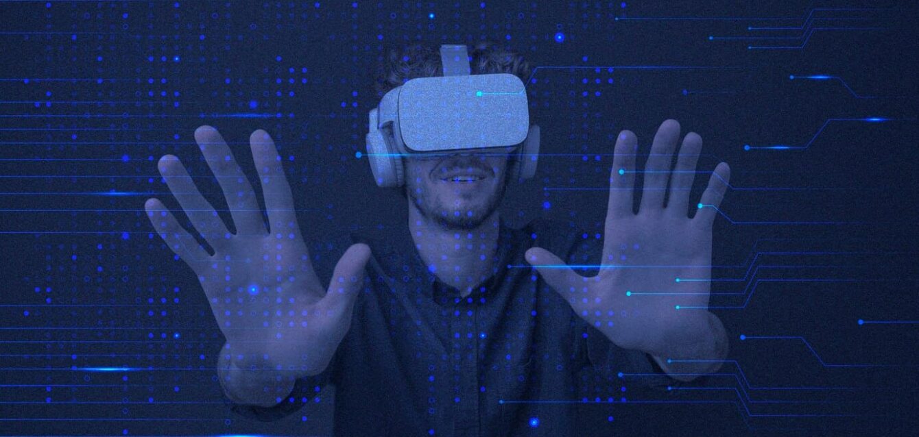 entertainment-technology-vr-background-blue-circuit-lines-remixed-media_53876-108537