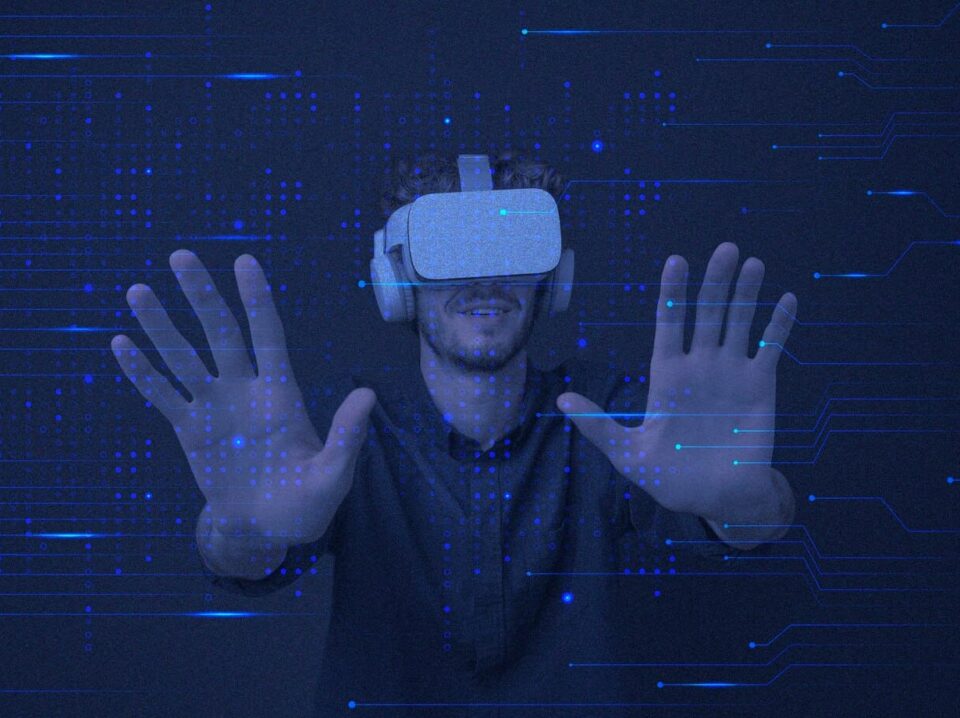 entertainment-technology-vr-background-blue-circuit-lines-remixed-media_53876-108537