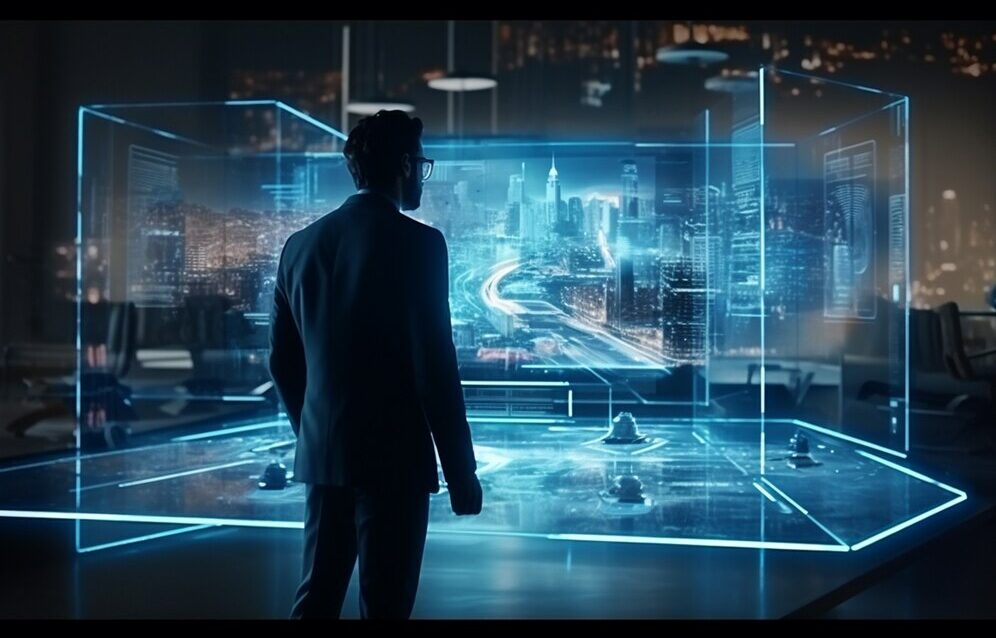 business-person-futuristic-business-environment_23-2150970221